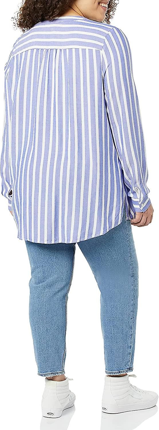 Kvinnors långärmade vävda blus Style 5 XL