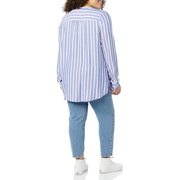 Langærmet vævet bluse til kvinder Style 5 M