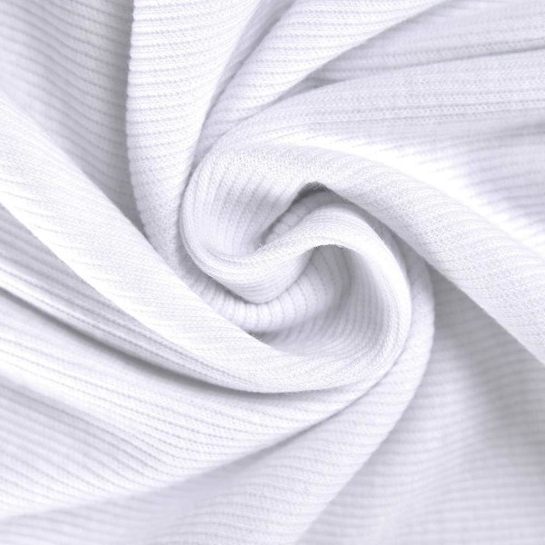 Dam V-ringad Ribbstickad Långärmad Tröja Figursydd Basic Slim Fit Stickad Topp S
