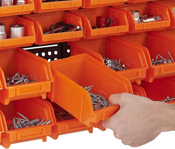 30-pack förvaringsställ med 2 väggpaneler, ABS-material, förvaringsställ för garageverkstad