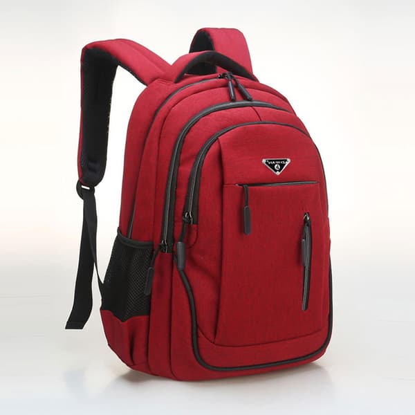 Ny ankomst Stor kapacitet Ryggsäck Herr Laptop Ryggsäckar Oxford Svart Solid High School Student Väskor Red