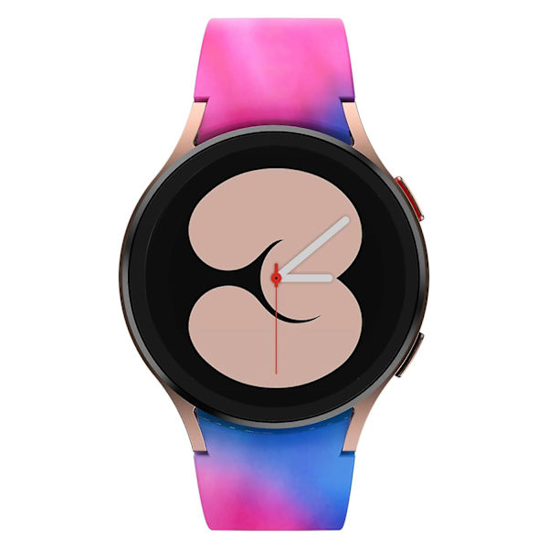 20mm pikalukollinen silikoniranneke Samsung Galaxy Watch 5 40mm/44mm/5 Pro 45mm -kelloon, kuvio painettu Tie Dye