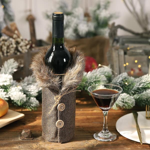 (24*12cm 2 stk.) Julevinflaske Cover 2