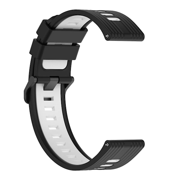 Silikonarmband för Huawei Watch GT/GT 3 46mm /Watch 4/ Galaxy Watch 46mm/Garmin Forerunner 265 Black White