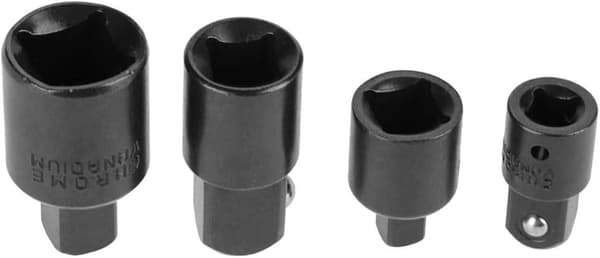 4 stk. Slagtop Adapter Sæt (1/2\", 3/8\", 1/4\" Konverter og Reducer Sæt)