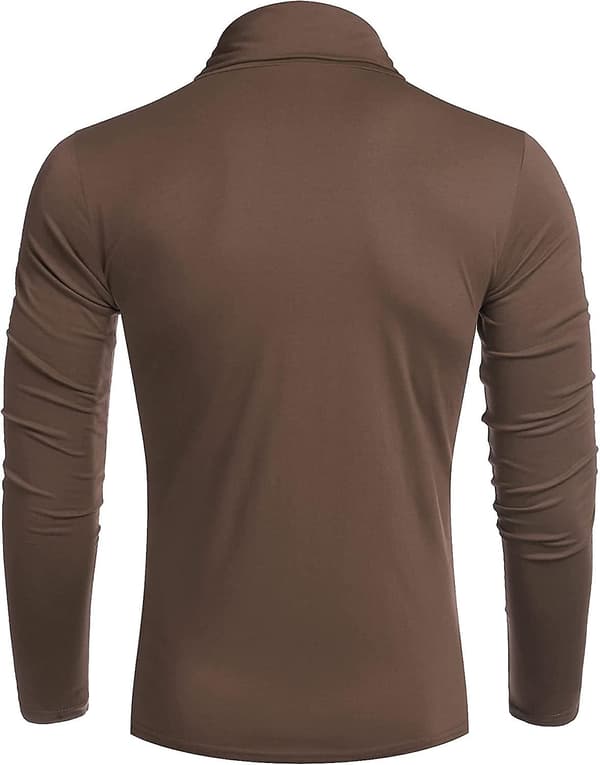 Turtlenecktröja för män, slim fit, långärmad