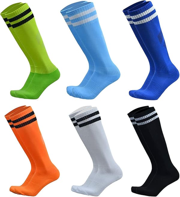 Unisex Unga Kvinnor Herr Acsergery Fotbollsstrumpor Bomull 6-pack