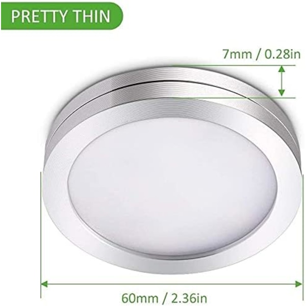 Indvendig LED Spot Light 12V 3W Forsænket Loft Downlight Til T4 T5 Camper Van, Lastbil, Campingvogn, Autocamper, Båd, Bus (4 Lys)
