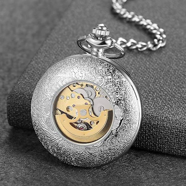 Steampunk Retro Halvjägare Kopparväxel Skelett Handvind Mekanisk