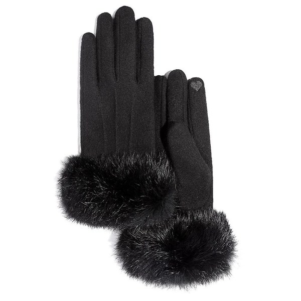 Vinterhansker med berøringsskjerm for teksting, varme forede hansker for kaldt vær Day black