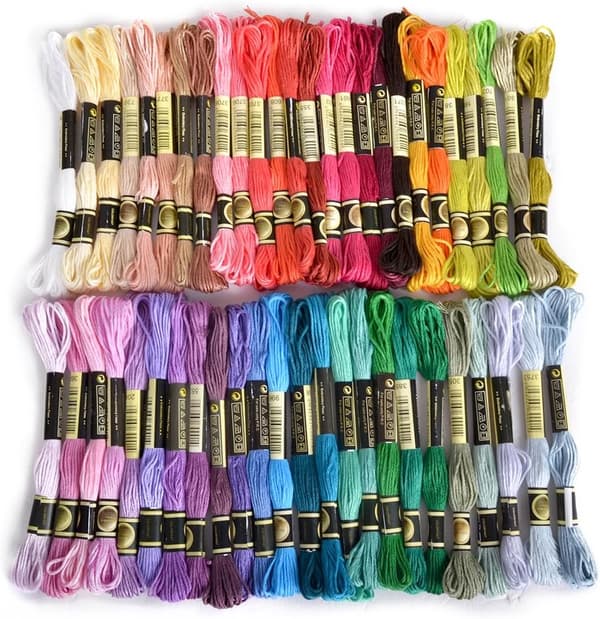 Flissy - 50 nøgler broderigarn - Assorterede farver