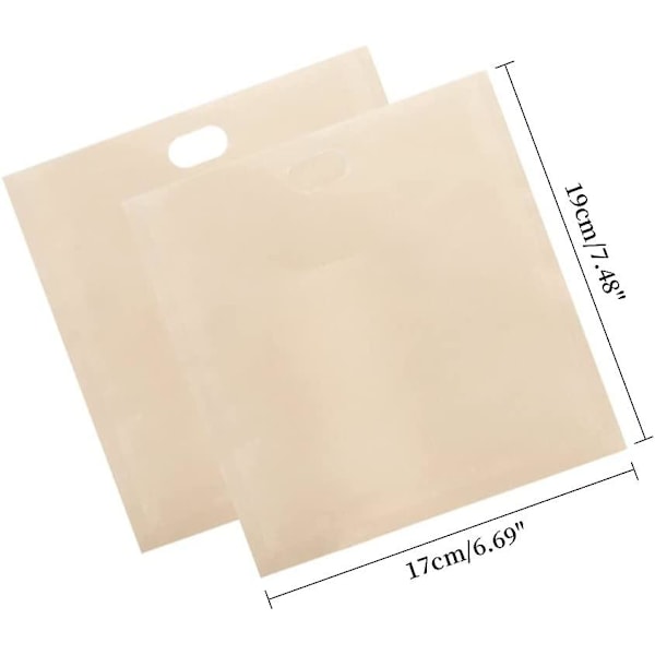 Toastposer Genanvendelige Non-stick Lommer Sandwich Toastposer 3 Stk, Toastposer Vaskbar Gave