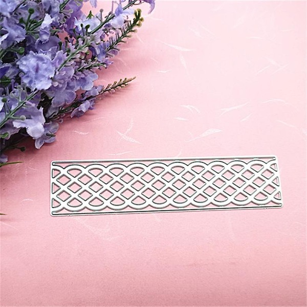 Stripe Grid Border Metall Dies, Blondekant Ramme Kutte Dies Kutte Sjablonger For Diy Scrapbooking Foto Dekorativ Preging Papir Dies