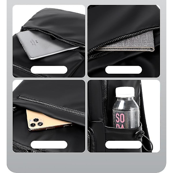 Ryggsäck för män, reseryggsäck, fritidsdatorväska, skolväska, reseryggsäck black