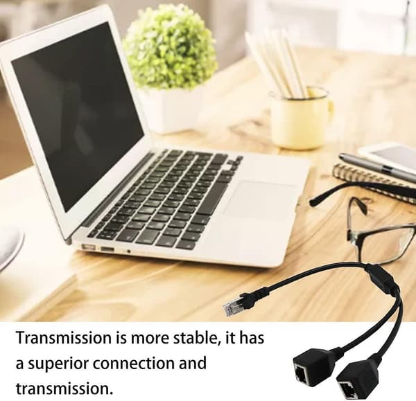 Netværks Splitter Adapter Kabel RJ45 1 Han til 2 Hun Socket Porte Ethernet LAN Kabel Netværks Splitter Adapter