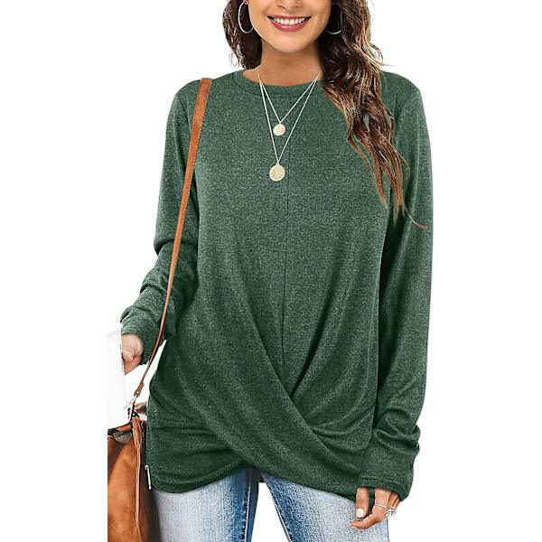 Dam långärmad topp dam lös passform sweatshirt tunika