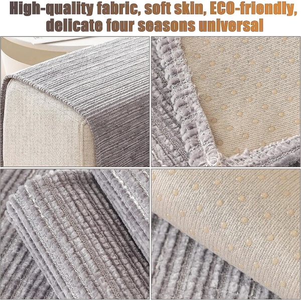 Uudet 2023 sohvanpäälliset Chenille-sohvanpäällinen 3-istuttavalle sohvalle, liukumaton L-muotoinen sohvanpäällinen, huonekalujen suojus sohvanpäällinen istuintyynylle Grey Sofa cushion 70x150cm