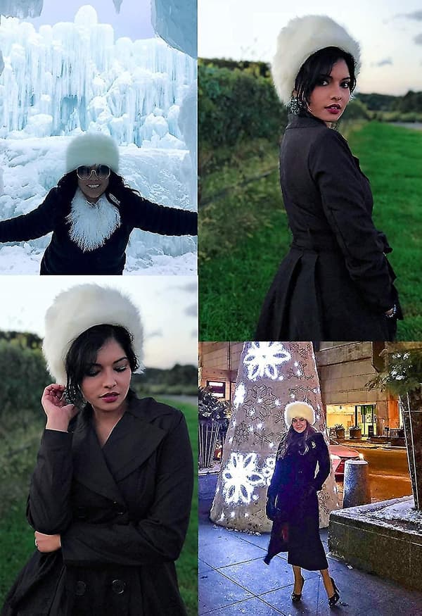 Vinter Dam Faux Fur Rysk Kosack Stil Hatt Vinter Wrap Hatt