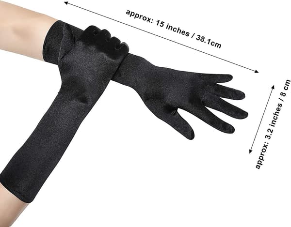 Handskar Satinhanskar Bröllop Maskeraddräkt Handskar Bröllop Balhandskar Armbågslängd Acsergery Present