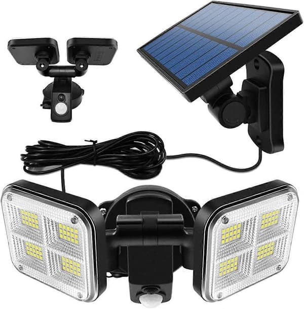 Solcellsdriven LED-utomhuslampa med IP65 vattentät rörelsesensor
