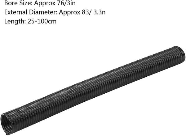 Innsugsmanifold for bil, 63mm 76mm Gm Modifisert Luftinntak Ekspanderbart Fleksibelt Rør Silikon (76mm)