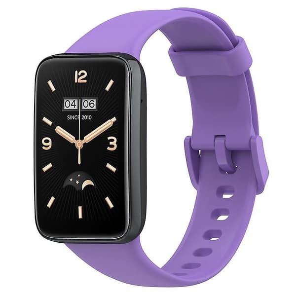 Spænde i solid farve TPU urrem justerbar håndledsrem til Xiaomi Mi Band 7 Pro Purple