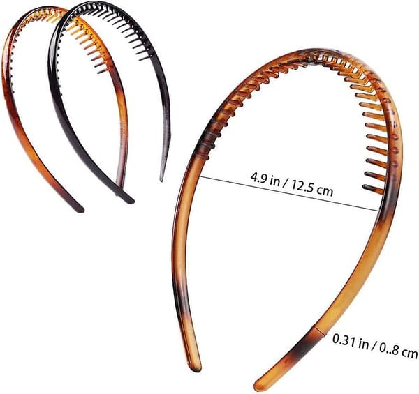 2-pack Acsergery unisex present pannband med tandad hårkam