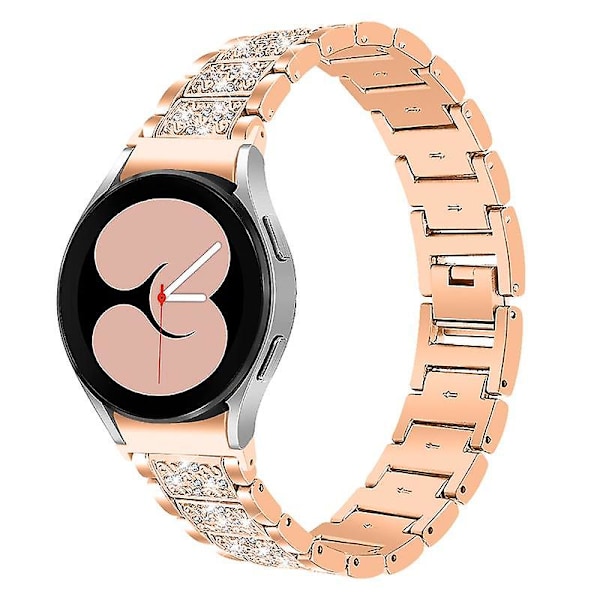 Rostfritt stål armband för Samsung Galaxy Watch4 Active 40mm/44mm/Watch4 Classic 42mm/46mm armband Rose Gold