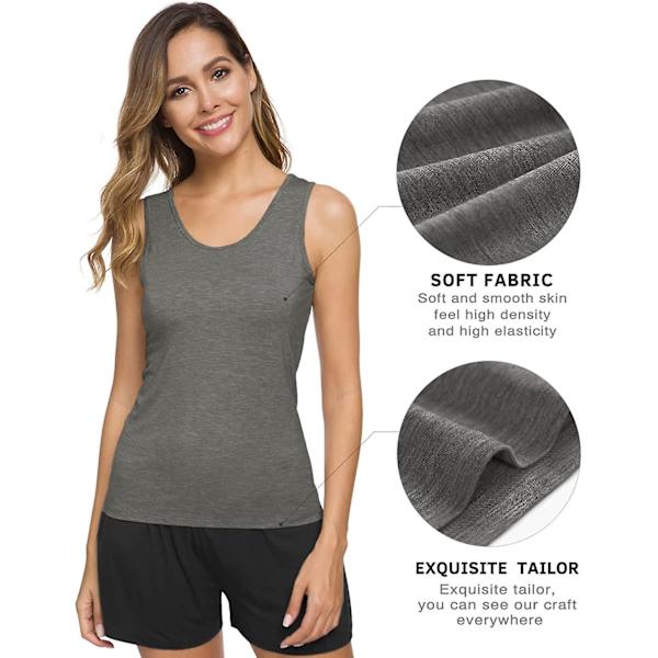 Naisten erittäin pehmeät topit joustavat vapaa-ajan tank topit Style 1 XL