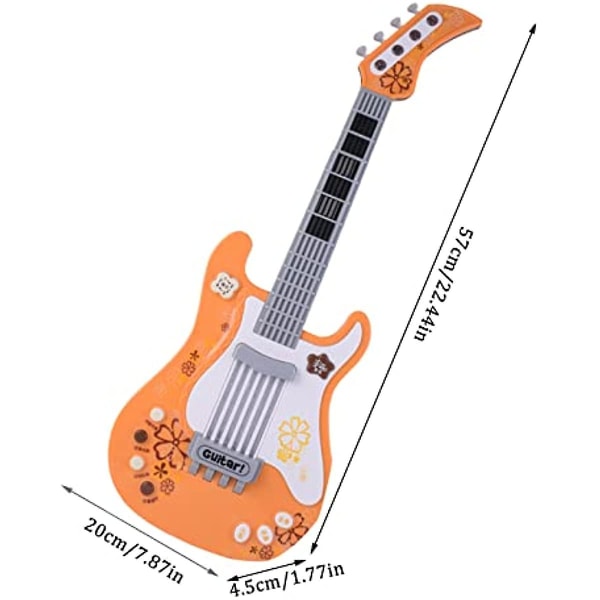 Rpporm Toddler Kids Gitarr Med Ljus Musik Elektrisk Gitarr För Småbarn Flickor Pojkar Nybörjare Rosa Stol Barnband Green One Size