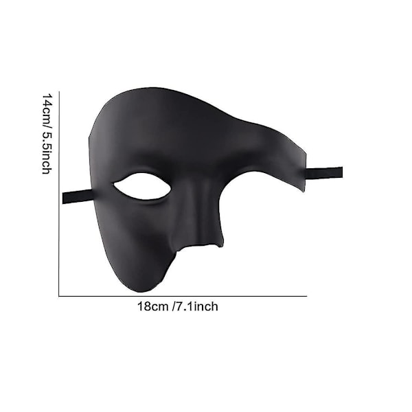 Herrar Halv Ansikts Maskerad Phantom Of The Opera Bal Mask Halloween Jul Mask För Mardi Gras Fest Karnevaler