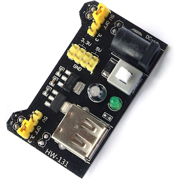 Koblingsbrett uten lodding 830 Mb-102 koblingspunkter, Jump Wires 65 stk, 3.3v 5v strømforsyningsmodul, elektronisk læringssett kompatibelt med Arduino K3