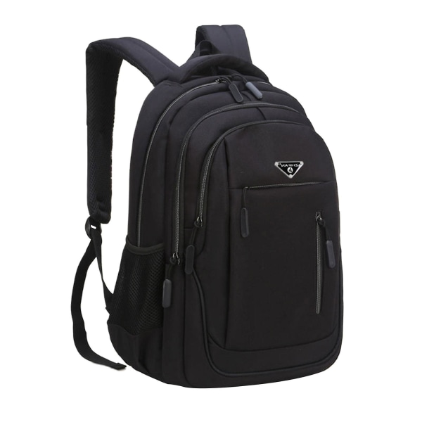 Stor kapacitet ryggsäck män laptop ryggsäckar Oxford svart solid high school student väskor Black