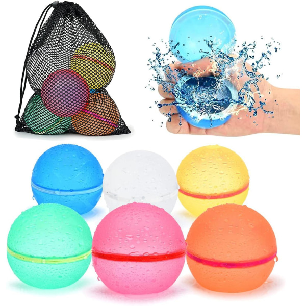 Återanvändbara vattenballonger Självförslutande Enkel snabbfyllning, silikonvattenbollar Sommarnöje utomhusvattenleksaker Spel för barn Vuxna Utelek, badbak