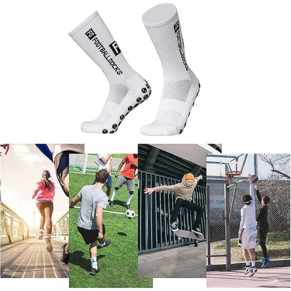 Sportsstrumpor Herrar, Clip Socks, Fotbollsstorlek 39-46, Halkfria strumpor