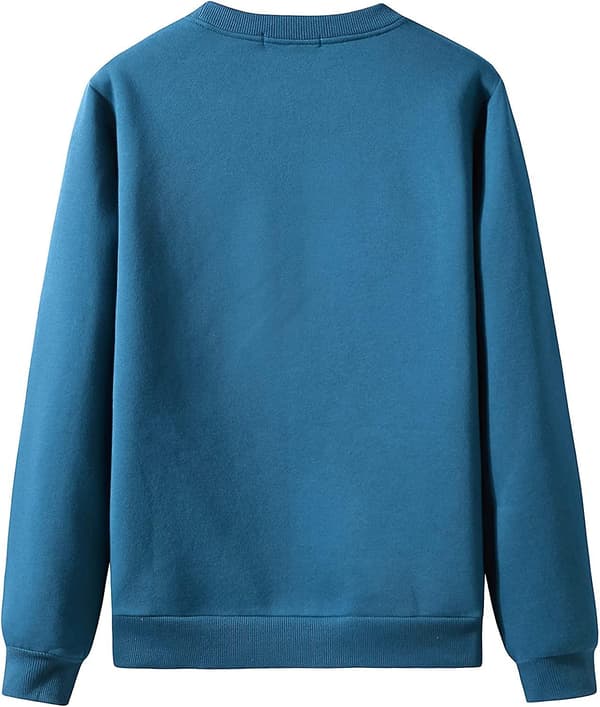 Herre Crew Neck Sweatshirt Fleeceforet Vinter Varm Pullover Langærmet Toppe