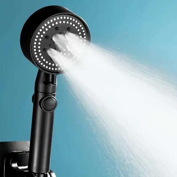 Oppgrader din dusjopplevelse: 1 stk. høytrykks multifunksjonell håndholdt sprinkler med 5 moduser