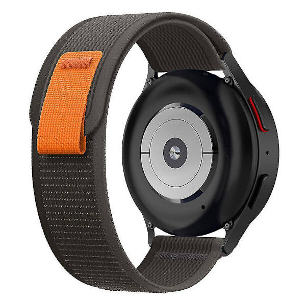Til Garmin Venu 2 Plus / Venu Sq 20mm Udskiftnings Trail Loop Nylon Bånd Sport Justerbar Urrem Black    Grey