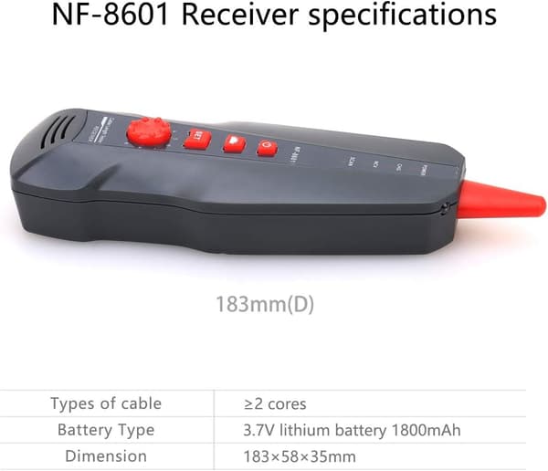 NF-8601 /NF-8601W Multifunktionel Netværkskabeltester LCD Kabellængdetester Breakpoint Tester Engelsk Version KELUSHI (NF-8601W)