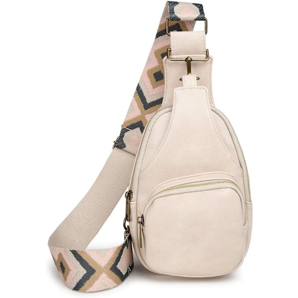 Ultralet Brysttaske Dame Crossbody Rygsække Skuldertasker Pu Læder Med Justerbar Bred Rem Til Telefon Skuldertaske Til Rejser Cykling Sling Bag