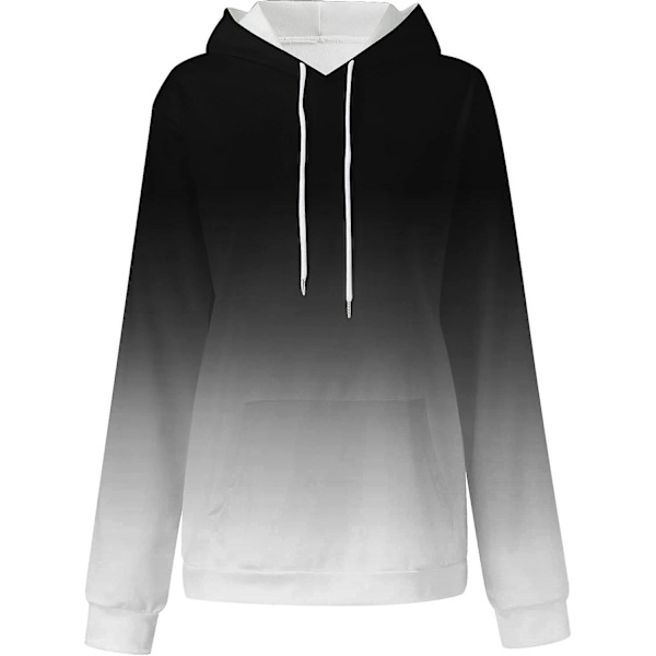 Sovetrøje Dame Casual Lomme Hættetrøje Langærmet Mode Reb Pullover Hættetrøje Top Ensfarvet Hættetrøje m14 a X Large