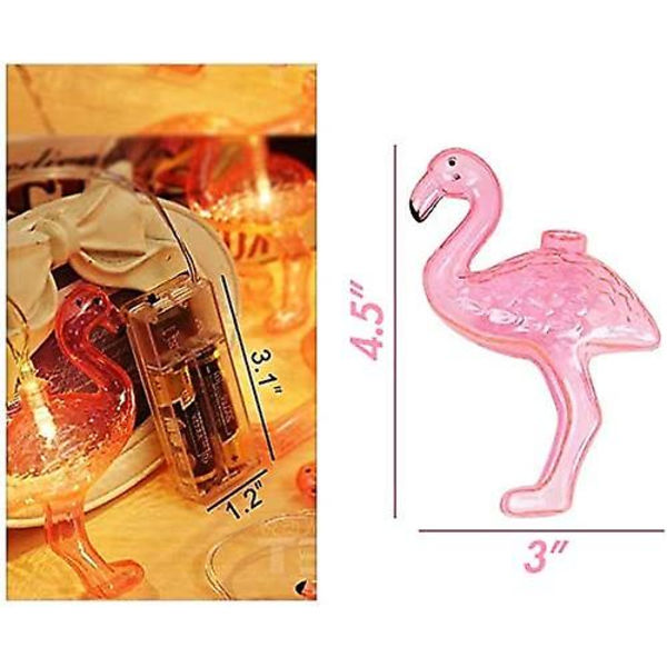 Vaaleanpunainen Flamingo Lamppu Ulkokäyttöön Led Valosarja 3m 20 Led Flamingo Satuvaloa