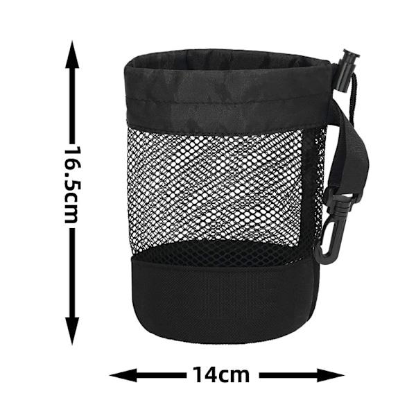 16x14cm golfball spesiell nettingpose oppbevaringspose nylon nettingpose enkeltsidig trekk tau nettingstoffpose