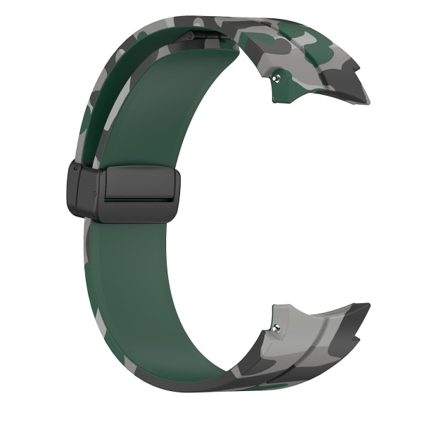 Camo silikonarmband för Samsung Galaxy Watch 5 Pro 45mm/Watch 4/5 40/44mm/Watch4 Classic 42/46mm Dark Green