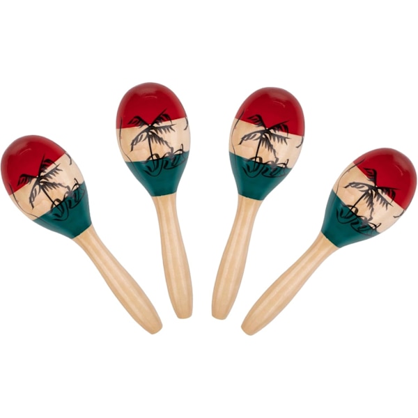 4-pack Trämaracas Målade Trämaracos Hand Percussion Instrument
