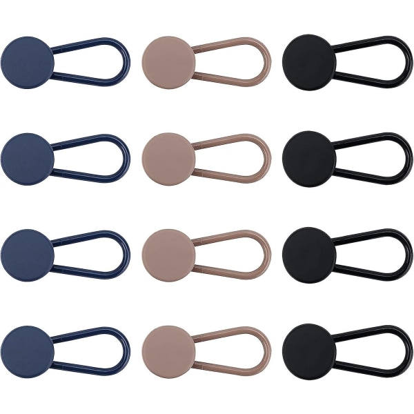 12-pack byxor knappförlängare, midjeknappar för män och kvinnor, justerbar jeans knappförlängare för skjorta och byxor (1,8 x 4,5 cm)