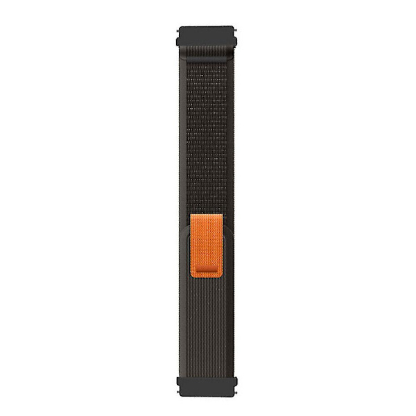 Til Garmin Venu 2 Plus / Venu Sq 20mm Udskiftnings Trail Loop Nylon Bånd Sport Justerbar Urrem Black    Grey