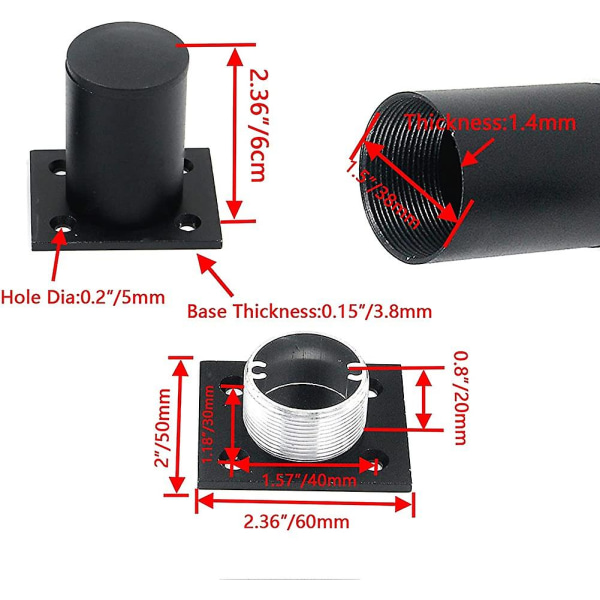 Møbelbein Møbelfot 8 tommer/20 cm Justerbare føtter Hjem DIY-prosjekter Sofa