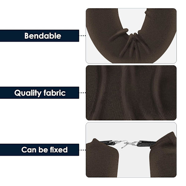 SBSGV 3-pack Värmefria Lockar Hårcurlers, Flexibla Satin Värmefria Långa Hårrullear, Mjuka DIY Våghårrullear Stylingverktyg för Långt Medellångt Hårlås Brown