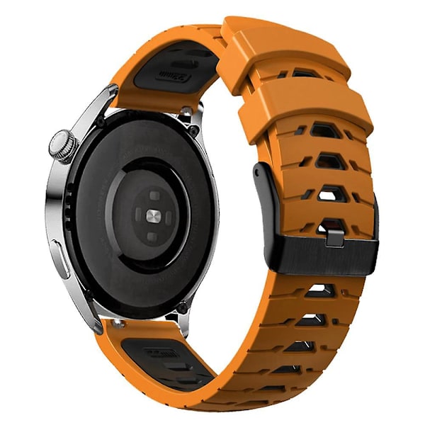 Silikone Udskiftningsurrem Til Samsung Galaxy Watch 5 40mm/44mm/ 5 Pro 45mm, Trapezformede Huller Orange Black